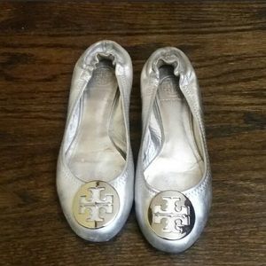 Tory Burch Metallic Ballet Flats Size 7